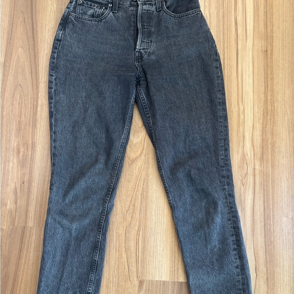 Everlane Cheeky High Rise Black Denim Jeans